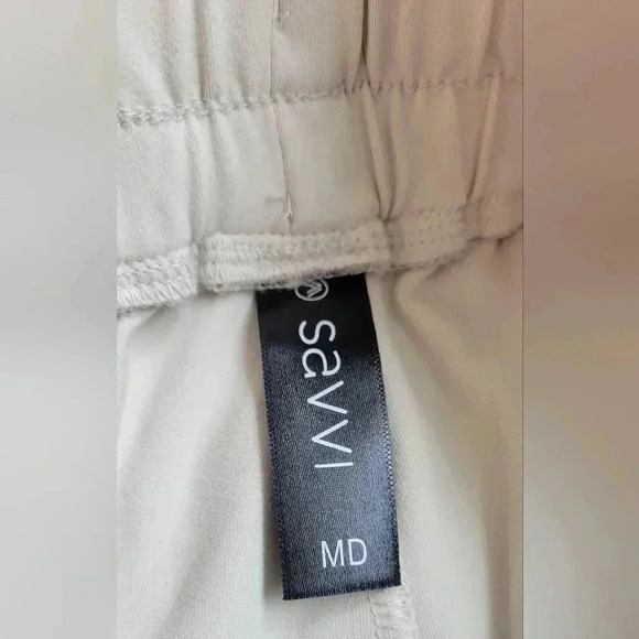 SAVVI Women’s Street Joggers, size medium, Light Cream Color - Picture 4 of 7